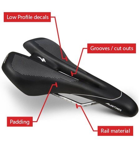 Mens saddle features